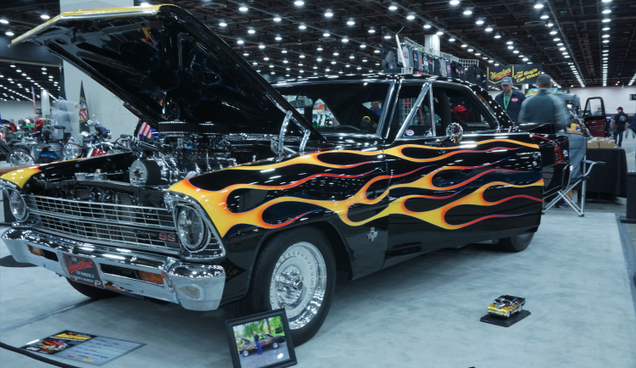 This car is actually a memorial to its original owner, Bill Tackett. He’s running sub-9s on God’s dragstrip now.